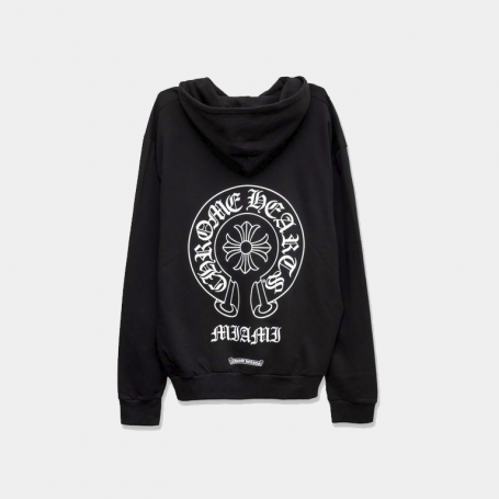 Худи Chrome Hearts Miami Zip Hoodie Black