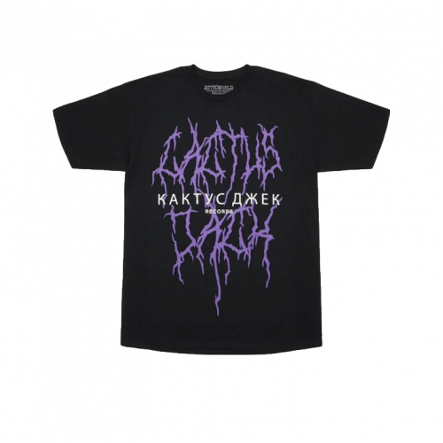 Travis Scott Dj Screw Lightning Tee Black