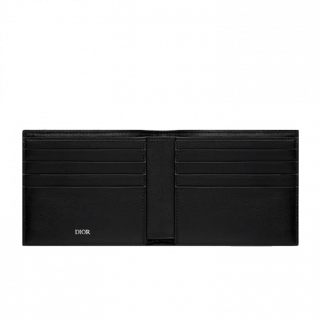 Dior Wallet Beige and Black Dior Oblique Jacquard