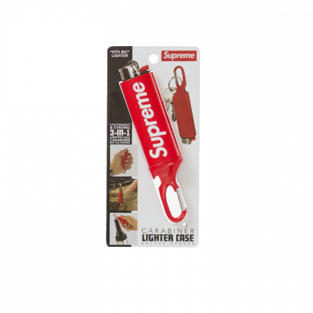 Supreme Lighter Case Carabiner Red