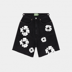 Шорты Denim Tears The Cotton Wreath Jean Shorts Black