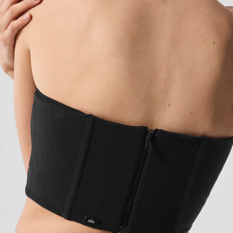 Alo Yoga Polar Fleece Corset Black