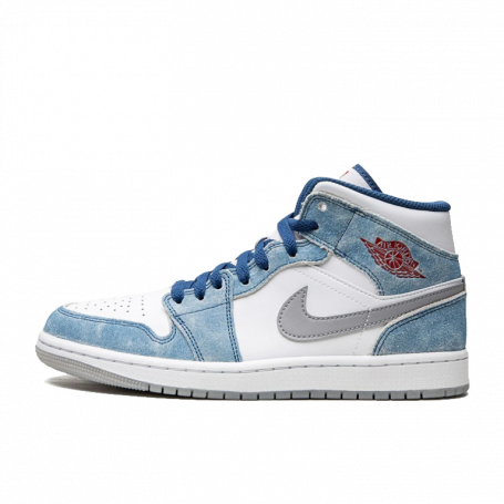 Air Jordan 1 Mid French Blue Fire Red