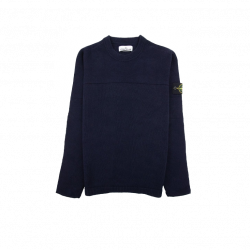 Джемпер Stone Island Ribbed Neckline Lambswool Knitted Sweatshirt Navy