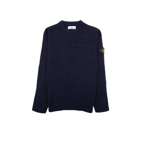 Джемпер Stone Island Ribbed Neckline Lambswool Knitted Sweatshirt Navy