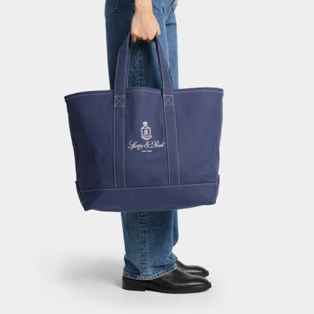Сумка Sporty & Rich Vendome Tote Bag Navy/White