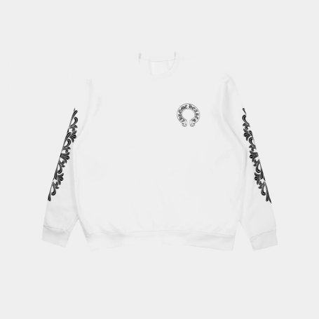 Свитшот Chrome Hearts Classic Logo Crewneck White