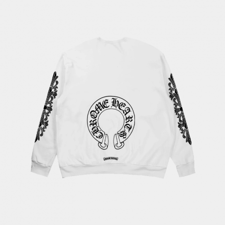 Свитшот Chrome Hearts Classic Logo Crewneck White