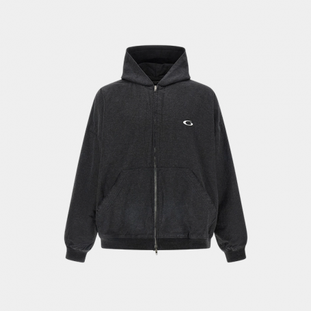Зип-худи Balenciaga Trompe L'Oeil Hoodie Dark Gray