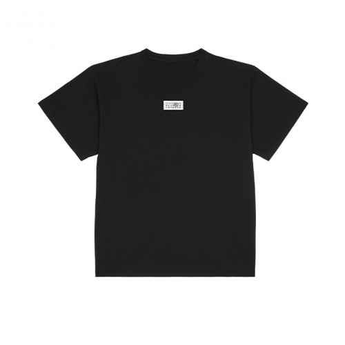 MM6 Maison Margiela Ribbed Neck T-Shirt Black