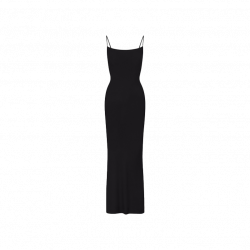 SKIMS Soft Lounge Petite Long Slip Dress Onyx