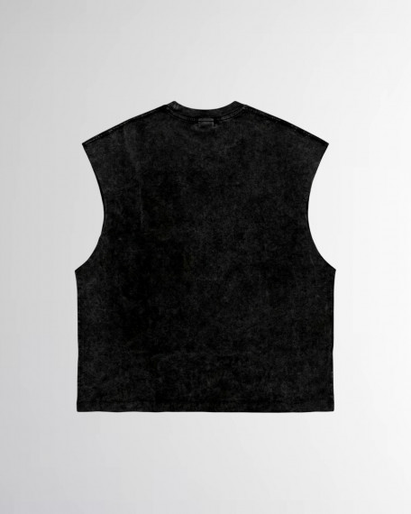 Футболка без рукавов Sabe Sleeveless T-shirt White Logo Black