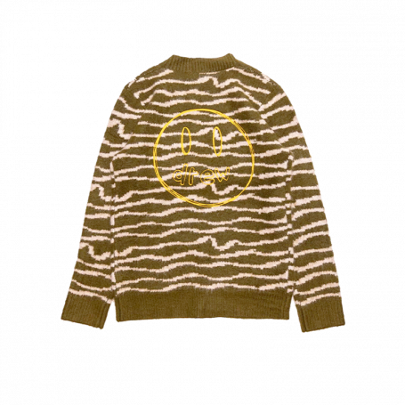 Drew House Sketch Mascot Squiggle Cardigan Olive/Ivory