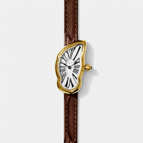Часы Laphont Melting Watch Small Gold Brown