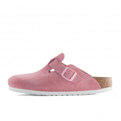 Сандали Birkenstock Boston Suede Leather Narrow Candy Pink