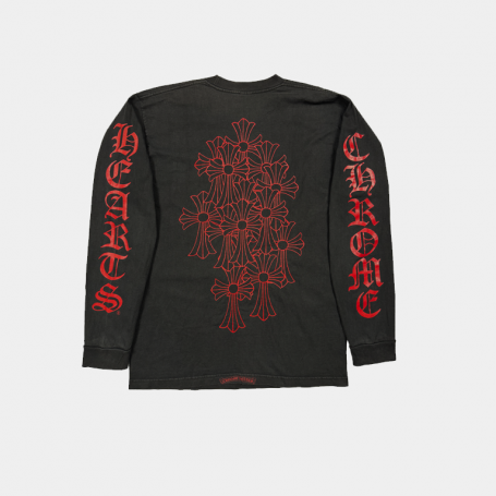 Лонгслив Chrome Hearts Red Thick LS Black