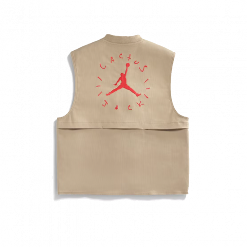 Travis Scott Cactus Jack x Jordan Utility Vest (Asia Sizing) Desert/Khaki/University Red