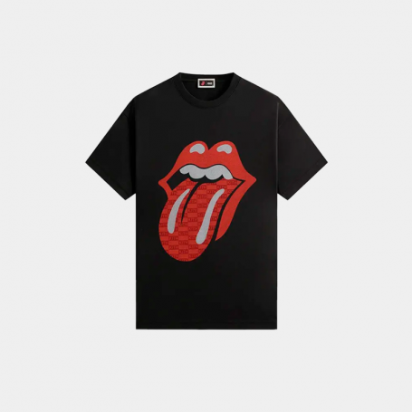 Футболка Kith x The Rolling Stones Monogram Tongue Tee Black