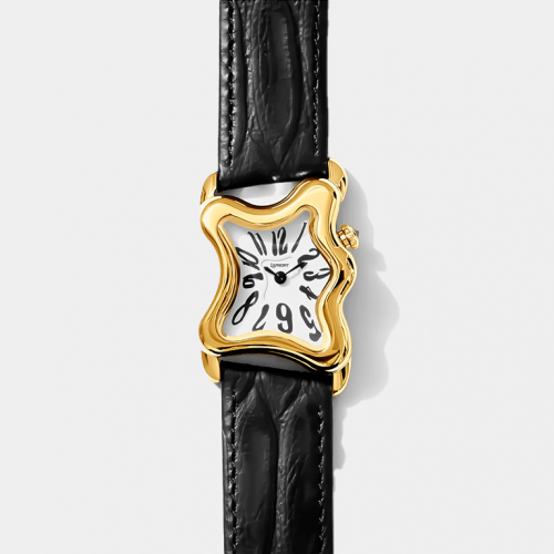 Часы Laphont Black Ooblong Gold Dial White
