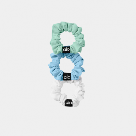 Набор резинок Alo Yoga Fresh Mini Scrunchie 3-Pack Seashell Blue Navy White