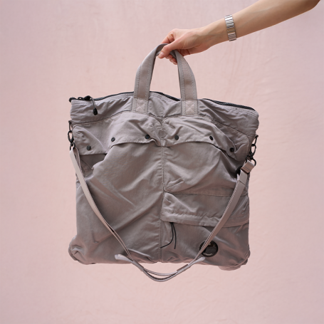 C.P.Company Nylon B Tote Garment Dyed Drizzle Grey