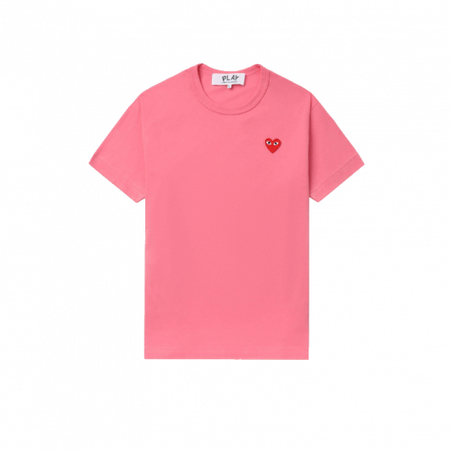 Comme des Garcons PLAY Play Pastelle Red Emblem T-shirt Pink