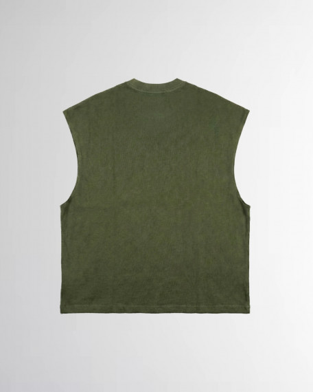 Футболка без рукавов Sabe Sleeveless T-shirt White Logo Green