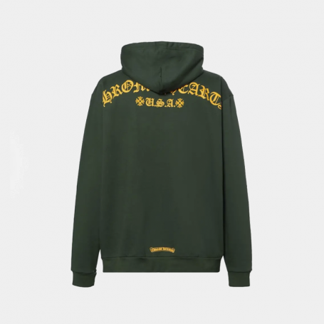 Худи Chrome Hearts Yellow Logo Hoodie Green