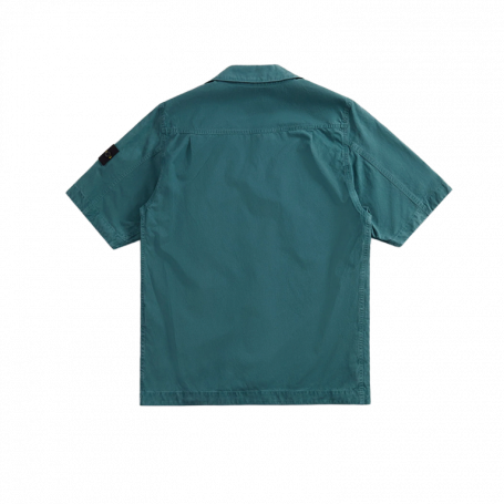 Рубашка Stone Island Cotton Cupro Short Sleeve Overshirt Bottle Green