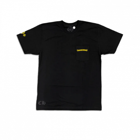 Футболка Chrome Hearts Hollywood Yellow Plus Cross Tee Black