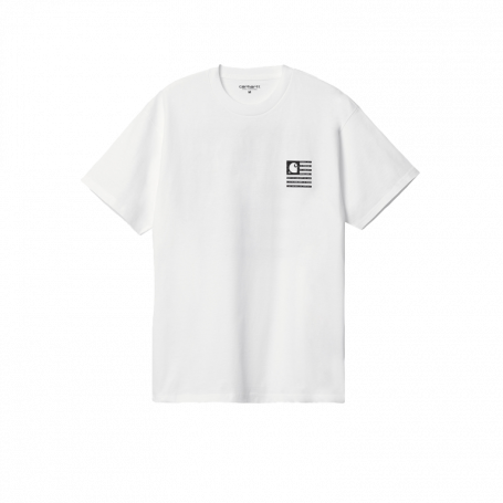 Футболка Carhartt WIP Label State Flag T-Shirt White/Black