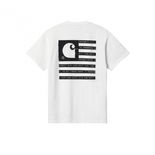 Футболка Carhartt WIP Label State Flag T-Shirt White/Black