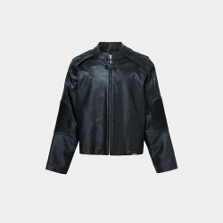 Куртка FIRE 2 COLD EGO Deconstructed Leather Rider Jacket Black