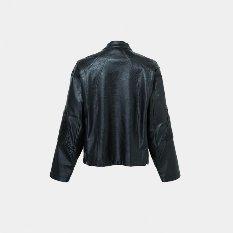 Куртка FIRE 2 COLD EGO Deconstructed Leather Rider Jacket Black