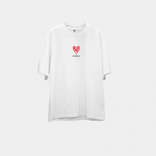 Футболка KicksTown Red Heart Logo T-Shirt White