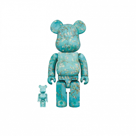 Bearbrick x Van Gogh Museum Van Gogh (Almond Blossom) 100% & 400% Set