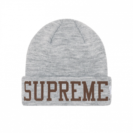 Supreme New Era Varsity Beanie Heather Grey
