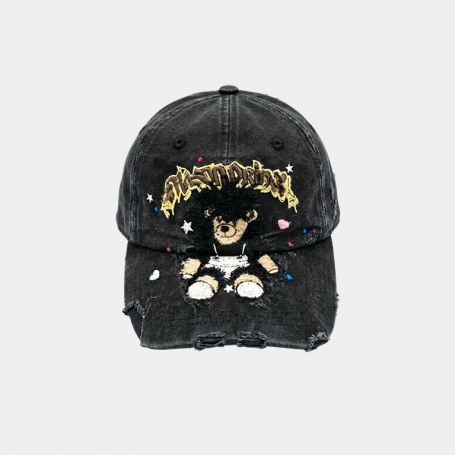 Кепка MasonPrince Bear Logo Destruction Cap Black