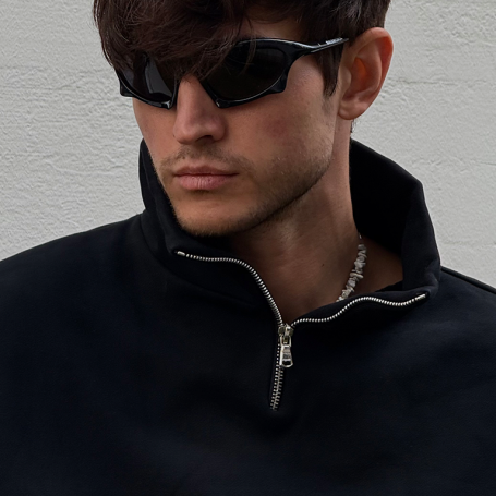 Зип-анорак Sabe Logo Half-Zip Black