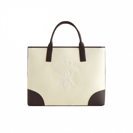 Kith Leather Trimmed Canvas Tote Sandrift