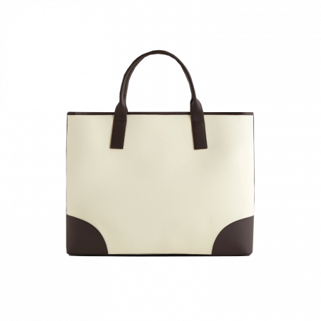 Kith Leather Trimmed Canvas Tote Sandrift