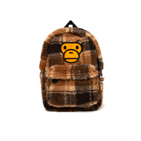 Bape Baby Milo Mini Fur Check Backpack