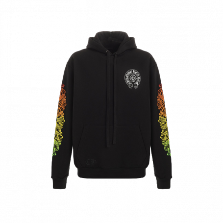 Худи Chrome Hearts Floral Sleeve Gradient Made In Hollywood Hoodie Black/Gradient