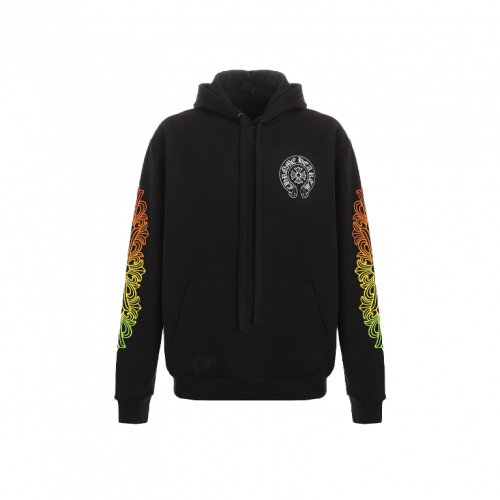 Худи Chrome Hearts Floral Sleeve Gradient Made In Hollywood Hoodie Black/Gradient