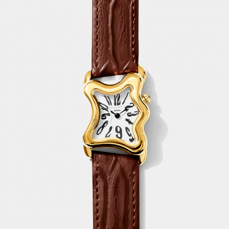 Часы Laphont Brown Ooblong Gold Dial White