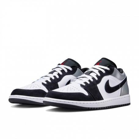 Air Jordan 1 Low SE White Fire Red Black Matte Silver (GS)
