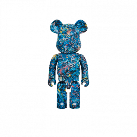 Bearbrick Jackson Pollock Studio 1000% Chrome