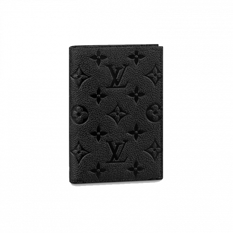 Louis Vuitton Passport Cover Monogram Taurillon Leather Black