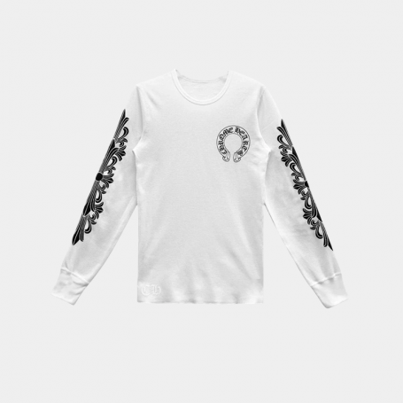 Лонгслив Chrome Hearts Longsleeve Horseshoe Thermal White