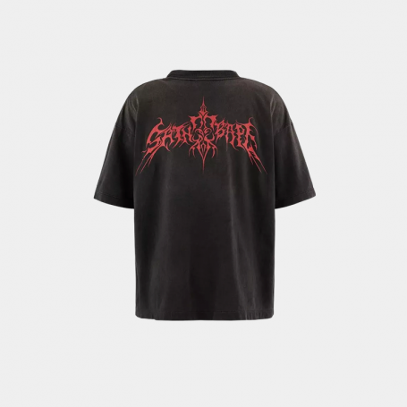 Футболка Saint Mxxxxxx x Bape Skull Printed T-Shirt Washed Brown